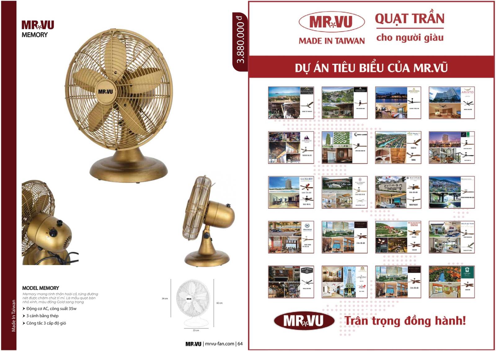 Bảng giá và Catalogue Quạt trần Mr Vũ mới nhất 2024 /Page 